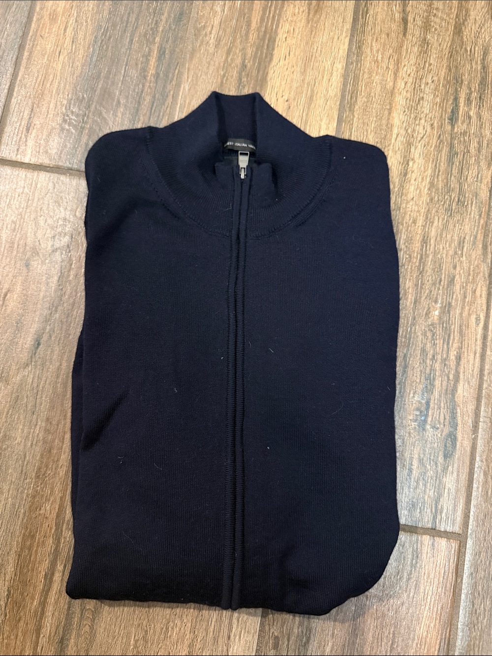 Hugo Boss Men's Dark Navy Zip-Up Sweater